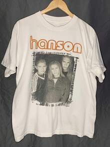 T-Shirt Da Uomo E Unisex Hanson Band In Stile Vintage Anni '90 - T-Shirt In Morbido Cotone Adatta Per Concerti, Abbigliamento Casual, Maglietta Retrò Della Band Musicale Con Stam - 後退 - 查看 1