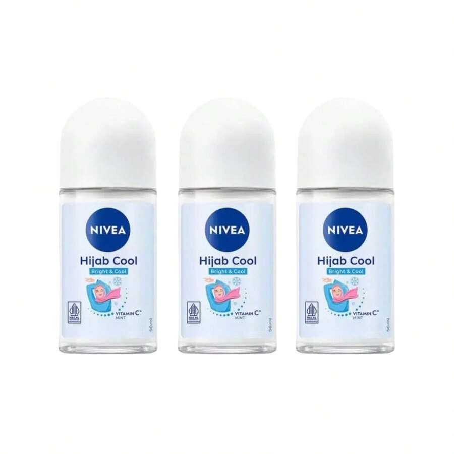 Nivea Brightening Hijab Cool Roll-On Deodorant - 1.69 Fl Oz - Pack Of 3 - 多樣化香型 - 查看 1