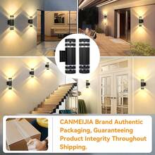 CANMEIJIA 1pc Modern E27 Wall Light, LED Wall Lamp, Indoor Wall Light, Outdoor Waterproof Wall Light, E27 Base, AC85-265V, Hardwired Installation, Bulb Included, Suitable For Balcony, Stairs, Villa, Swimming Pool, Garage, Entrance - E27 Wall Lamp - View 11