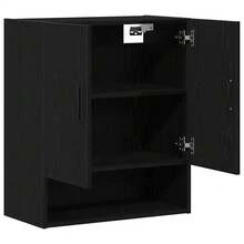 Mobiletto a parete , rovere nero, 60 x 31 x 70 cm - nero - Visualizzare 4