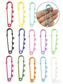 10/20/30/50/100/Pcs 50mm Multi-Color Safety Pin Brooch - DIY Jewelry Making Blank Base & Accessories, Brooch Pin, DIY Supplies - Multicolor - View 7