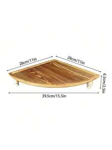 1pc Small Space-Saving Vintage Wooden Corner Shelf, Multi-Functional Vintage Display Rack, Rustic Brown, Suitable For Kitchen, Coffee Bar, Farmhouse, Bathroom, Dining Room, Farmhouse Decor, Wall-Mounted Storage Organizer - Camel - View 7