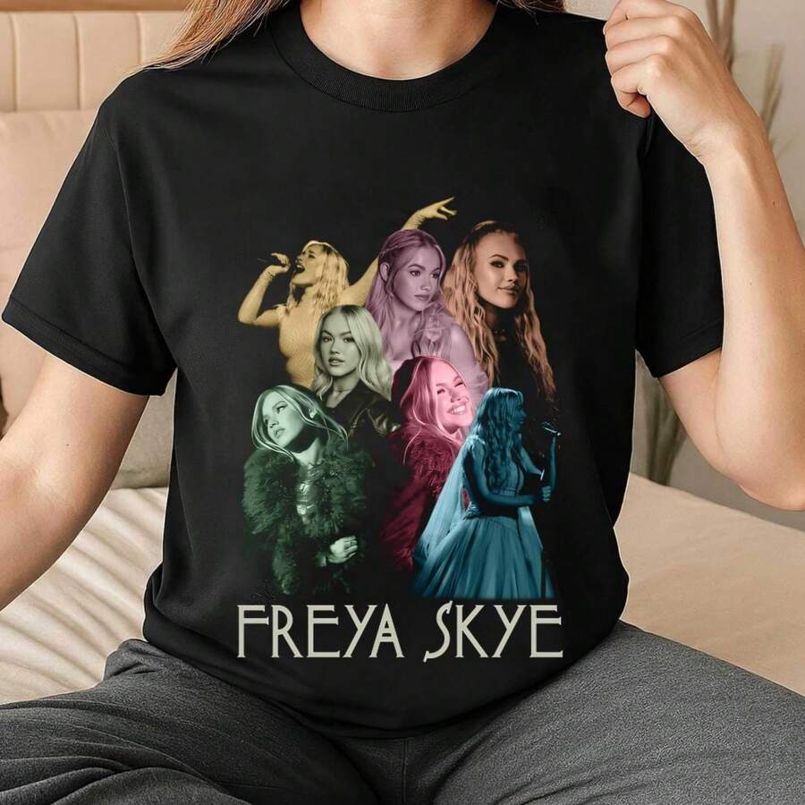 2026 Retro Freya Skye Pop Art Music Concert Tour T-Shirt Fan Gift Merchandise Tee - Back 2 - View 1