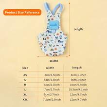 Cartoon Parrot Diaper With Strap Ring, Cute Printed Bird Flight Suit, Indoor/Outdoor Use - 1PC - View 10
