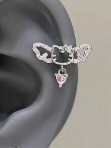 1pc Cute Cartoon Exquisite Unique Small Sweet Fashionable Design Dopamine Ins Earrings - Multicolor - View 4