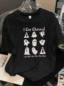 Halloween Graphic T-Shirt - Black - View 1