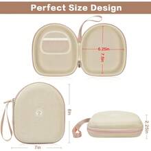 casmilee Funda para Auriculares Inalámbricos y - Estuche Compatible con Modelos Over-Ear, Color Gris (Caja) XMCB - Beis - Ver 3
