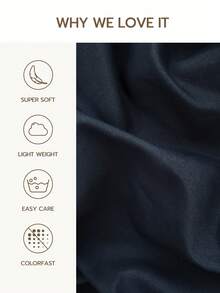 1pc 100% Polyester Solid Color Lace Long Pillowcase, Lightweight And Elegant, Soft As Clouds To The Touch, Suitable For Bedding And Sofa Decor (Pillow Insert Not Included) - Navy Blue - View 3