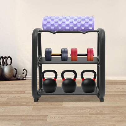OUKANING Kettlebell Storage Rack Dumbbell Stand Multifunctional Weight Stand 220lb