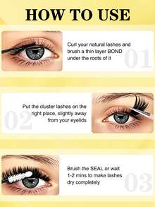 200 Clusters 80D False Eyelashes, European And American Style, 3D Bold Makeup, D Curl, 10-16mm Mixed Length, Cluster False Eyelashes, Fluffy And Curly Eyelashes Popular Style, Freely Stackable To Create Deep And Enlarged Eyes, DIY Saves Makeup Time, Suitable For Beginners, Reusable, Suitable For Photography, Travel, Holidays, Parties, Excellent Holiday Gift For Best Friends And Girlfriends. - DD - View 9