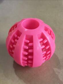 Bola Dispensadora de Petiscos para Cachorro, Brinquedo Quebra-Cabeça para Dentição e Limpeza Dental, Alívio do Tédio, Brinquedo de Mastigar Durável, Brinquedo de Treinamento para Animais de Estimação, Bola de Melancia Alimentador Lento, Suprimentos para Animais de Estimação - Multicolorido - Visão 7