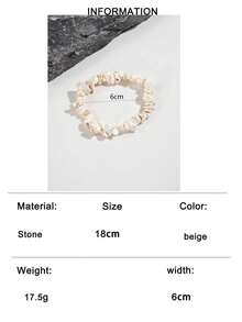 imoli 1pc/Fashion Bohemian Crushed Stone Handmade Beaded Multicolor Bracelet Elastic Stretch Bracelet For Women, Suitable For Summer Vacation Stacking Wear, Perfect Gift For Friends And Besties - Multicolor - View 20