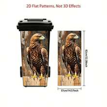 1 pieza Pegatina de Águila Posada en Roca para Cubo de Basura | Calcomanía Autoadhesiva de Pared de 14.57X32.28 Pulgadas, Adecuada para Cubos de Basura de Plástico, Decoración de Cocina, Estilo Rústico, Mate - A - Ver 9