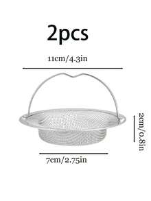 Stainless Steel Anti-Rust Kitchen Sink Strainer, Minimalist Style, Unisex, Durable Anti-Clogging, Kitchen Accessory, Essential For Apartment/Dorm Home - Multicolor - View 12
