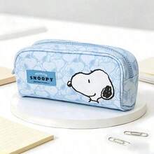SNOOPY 1pc Large Capacity Pencil Case, Cute Stationery Bag, Can Store Pencils, Pens, Erasers, Rulers, Stickers And Sticky Notes, Suitable As Birthday Gift And Party Favor - View 3
