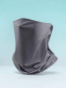1 pieza-2 piezas-3 piezas Máscara de protección solar facial completa para exteriores con protección UV|Máscara de mezcla de poliéster para primavera/verano, con bucles para las orejas, unisex, diseño de patrón, lavable a máquina, máscara de anacardo. Protección facial, protección del cuello - Mascarilla facial transpirable de color liso - Ver 11