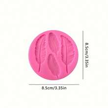3D Feather Shaped Decorative Clay Silicone Mold DIY Decorative Accessory Making Silicone Mold, Suitable For Handmade Art Production, Easy Demolding, Reusable Silicone Mold - Pink - View 7