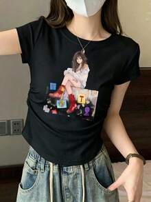 Women T-Shirts - Black - View 1