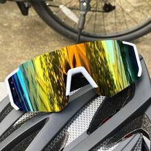 1pc Women's Fashion Cool Sports Cycling UV Protection Eyeglasses Outdoor Sun Protection Eye Protection Windproof Sports Glasses Hiking Sports Colorful Eyeglasses Suitable For Daily Photography, Outfit, Shopping, Cycling, And More - White Frame Red Mercury - View 5