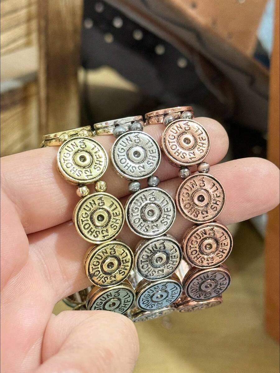 高品質女款歐美復古波希米亞風西式印花合金彈力手鍊，適合日常配戴、約會、參加主題派對，佩戴時會收到朋友許多讚美