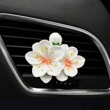 Peony Car Air Freshener Clip - Glossy Scent Diffuser Holder For Vent | Premium ABS Car Accessory With Non-Slip Clip | Universal Dashboard Decoration | Elegant Floral Design For Sedans, SUVs, Trucks | Refill-Free Aroma Clip | Scratch-Resistant Airflow Deflector | Ideal Gift For Car Enthusiasts (Unisex) - A - View 5