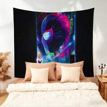 1pcs M Arvel Superhero Series S Pider-Man Theme Tapestry, Superhero Patter Wall Hanging Fabric Poster Cool Comic Art Background Blanket, Modern Home Fashion Decor, For Living Room Bedroom College Dorm Game Room Home Decor Fans Gift - Nhiều màu - Xem 3