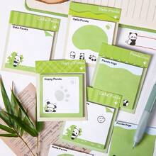 1pc Cute Cartoon Panda Pattern Sticky Notes, Writable Self-Adhesive Mini Notepad, Portable Memo Paper Suitable For School, Office, Home, DIY Scrapbook Diary To-Do List Page Marking, Cute Gift For Panda Lovers And Students - one-size - View 3
