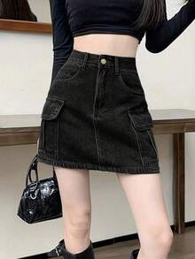 Women Skirts - Black - View 2