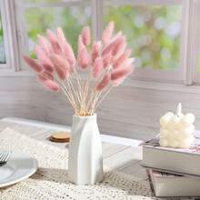 Artificial Reed Grass Decor, 17 Inch Reed Flower Decoration, Bulk Tall Artificial Reed Grass, Rabbit Tail Artificial Plant Bohemian Wedding Decor - Coral Pink - View 6