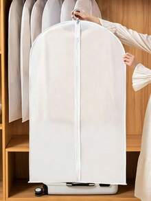 5pcs Transparent Waterproof Dust-Proof Garment Bags For Home, Washable Hanging Suit And Coat Covers - Transparent White - View 9