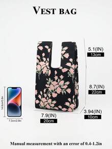1pc Crochet Breathable Lightweight Foldable Handbag, Suitable For Carrying Phone, Cosmetics, Perfume, Daily Use, Vacation, School, Commute, Shopping, Photography, Camping, Running, Suitable For All Seasons - Multicolor - View 3