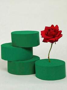 20pcs/10pcs/8pcs/1pc/2pcs/4pcs/6pcs 5.51" X 3.14" X 1.77" Dry & Wet Floral Foam Bricks, Green Polystyrene Foam Blocks For Flower Arrangement, Plant Decoration And Handicrafts, Suitable For Wedding Decor, Bridal Backdrop, Wedding Arch, Table Centerpieces, Bouquet Filler, Also For Christmas, Halloween, Thanksgiving, Back To School, Valentine's Day, Teacher's Day, Mother's Day - Round - View 8