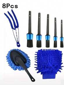 20pcs Car Interior Dusting Cleaning Brush Set, Soft Microfiber Towels, Suitable For Cleaning Dashboard, Air Vents, Wheels, Removing Car Dirt And Putty, Ideal For Car Decoration, Sedans, Trucks, SUVs And RVs - A - View 6