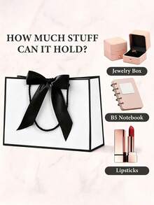 Women's & Girls' Initial Printed Paper Gift Bags With Bow Ribbon, Including Wrapping Paper, Card, Matching Envelope And Sticker, Multiple Styles Available - Multicolor - View 4