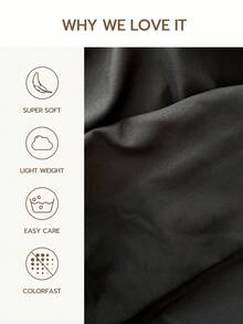 1pc 100% Polyester Solid Color Lace Long Pillowcase, Lightweight And Elegant, Soft As Clouds To The Touch, Suitable For Bedding And Sofa Decoration (Pillow Insert Not Included) - Black - View 3
