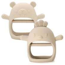 2pcs Silicone Baby Teethers, Chick And Groundhog Shaped, Easy To Grip, Christmas, Halloween, Thanksgiving Gifts - Multicolor - View 13
