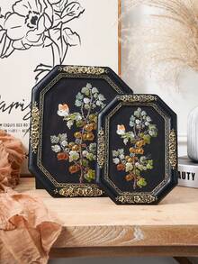 1PC, Modern Minimalist 3D Pattern Decorative Photo Frame, Resin Material Gold Home Desktop Decor Photo Frame Ornament, Horizontal And Vertical Dual-Use Photo Frame, Multiple Sizes Available, Study Room Light Luxury Style Soft Furnishing, Entryway Art Decoration, Living Room Desktop Arrangement, Bedroom Wall Decoration - Multicolor - View 5