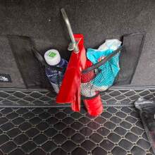 Red de almacenamiento elástica para respaldos de asientos de automóvil, organizador de almacenamiento interior para artículos diversos, red de almacenamiento de asiento trasero, organizador de maletero trasero con diseño de malla - Multicolor - Ver 3