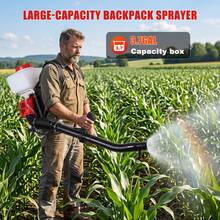 Backpack Gas Powered Sprayer & Duster, 43cc 2HP Engine, 3.7 Gallon Tank Sprayer For Farm Orchard Mosquitoes Control, Adjustable Spray & Powder Modes, Shoulder Straps Included - A - View 7
