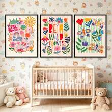 1/3PCS Canvas Wall Art Posters For Room Home Decor Optional Frame Room Decor Room Decoration Stuff Bedroom Decor Baby RoomDecorationGirlyBedroom Decor - Multicolor - View 10