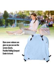 Portable Laptop Shade, Working Outdoor Travel SunShield, Privacy FoldableShield, 19.7x16.5x16.5in - View 3