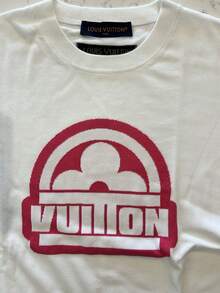 Pink Logo Knit Short Sleeve T-Shirt Size L - Style1 - View 2