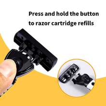 Safety Razors, Manual Shaving Razors, 3-Layres Blade Razors, Replacement Razor Blades, Hair Care Tools, Traditional Safety Razors For Smooth Shaving Travel - Orange - View 3