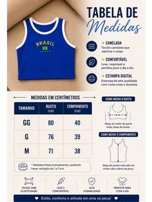 Kit Of 2 Brazil Women's Tank Top Ribbed Jerseys, World Cup Fashion - Blue + Yellow - View 2