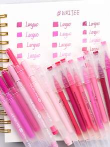 Juego de bolígrafos de gel color rosa dulce, punta de 0.6/0.7/1.0mm, bolígrafos de gel de colores apilables de gran capacidad para colorear y dibujar para adultos. Regreso a la escuela - Multicolor - Ver 3