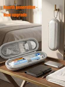 便携式电动牙刷收纳盒，旅行必备，硬壳防震旅行包（男女通用），防水牙刷整理包，商务旅行及度假专用保护收纳包，返校旅行礼物，母亲节礼物，父亲节礼物，运动郊游礼物 - 彩色 - 查看 20