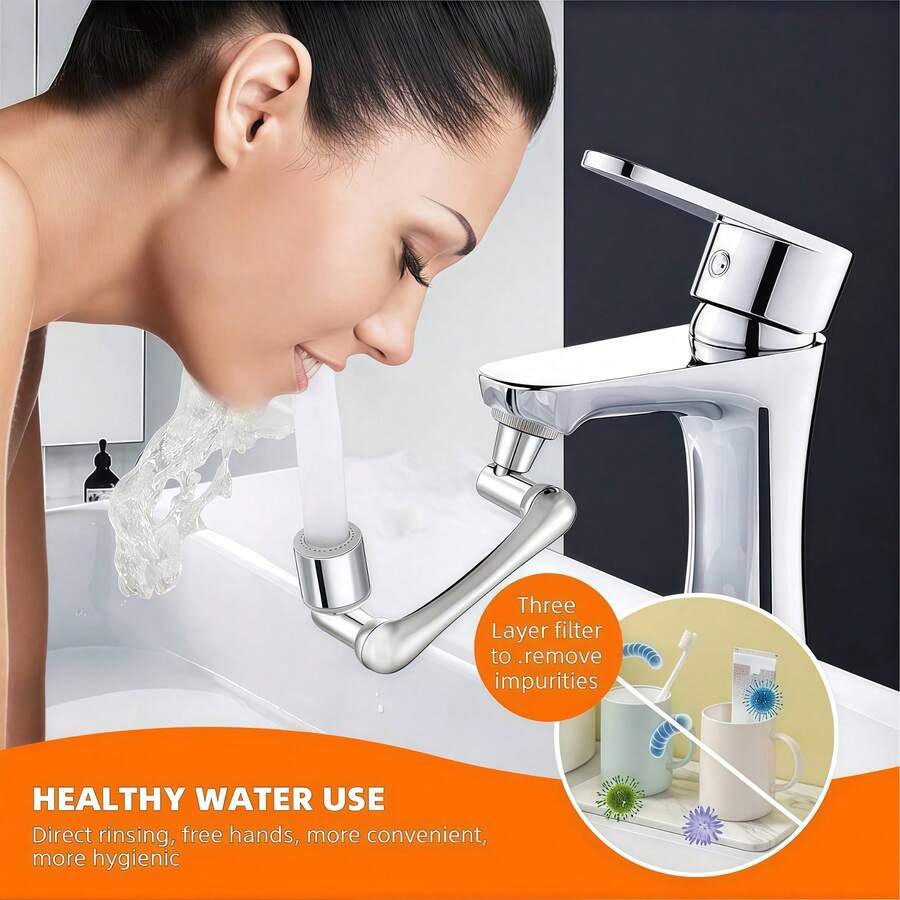 1PC New Extendable Mechanical Arm Universal Faucet Water Outlet Extension Nozzle Aerator Universal Connector Long Anti-Splash