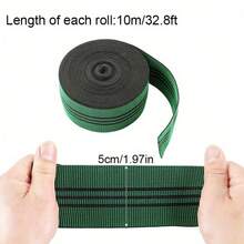 1pc (5m/25m) Optional, Heavy Duty Elastic Webbing Green & Black Striped Sofa Chair Seat Cushion Replacement Strap, Sofa Elastic Band, Sofa Seat Backrest Elastic Strap - A - View 4