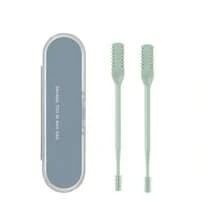 [12-Pack]Double-Sided Nose Hair Trimmer Set + Soft Cleaner | Stainless Steel & ABS | Pastel Colors (Deep Green, Sky Blue) | 360° Rotation, Battery-Free | Travel-Friendly For Men/Women - Nose Hair Knife - View 19