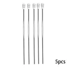20 piezas Herramientas de acero inoxidable para la extracción de cera de los oídos, cuchara para la limpieza de oídos, kit de limpieza de oídos multifuncional antideslizante y portátil para el cuidado personal de la familia - Ver 11